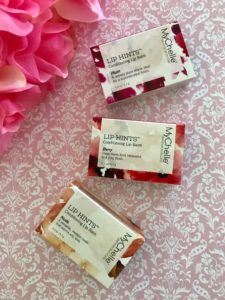 3 boxes of tinted MyChelle Lip Hints, neversaydiebeauty.com