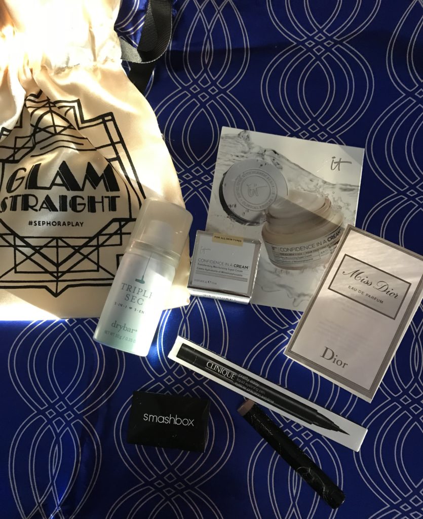 contents of Sephora Play Glam Straight bag for December 2017, neversaydiebeauty.com