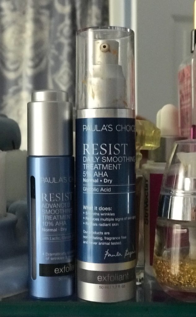 Paula's Choice RESIST 5% and 10% AHA Treatment serums, neversaydiebeauty.com