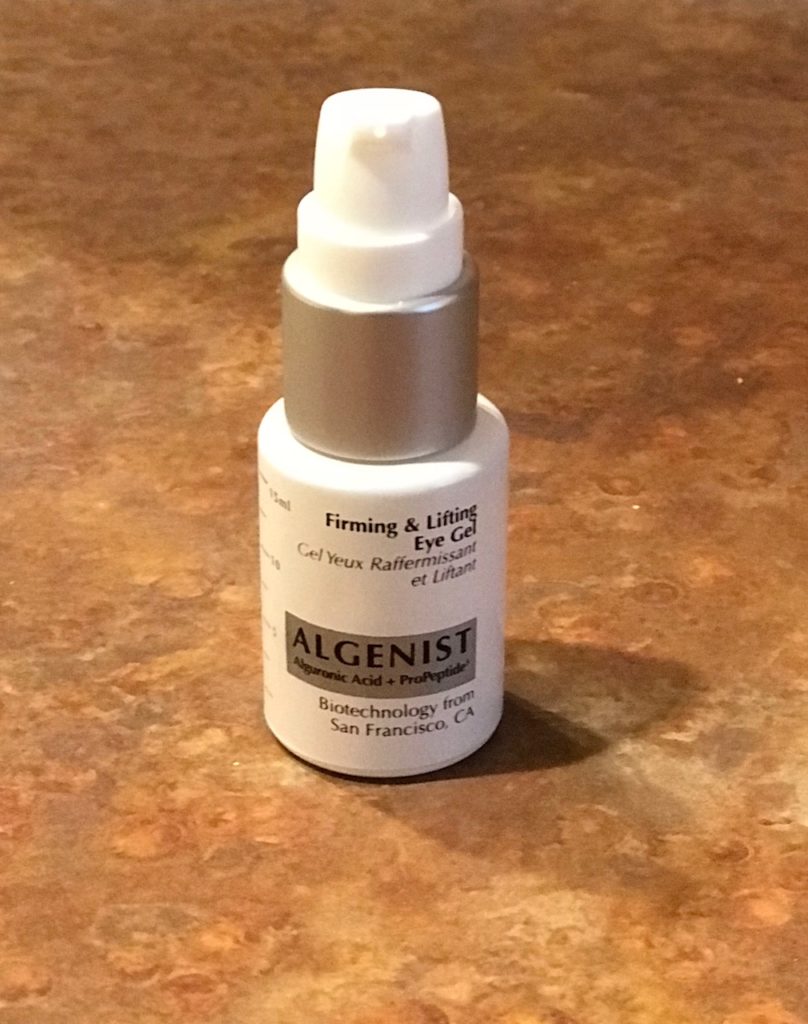 Algenist Firming & Lifting Eye Gel pump bottle, neversaydiebeauty.com