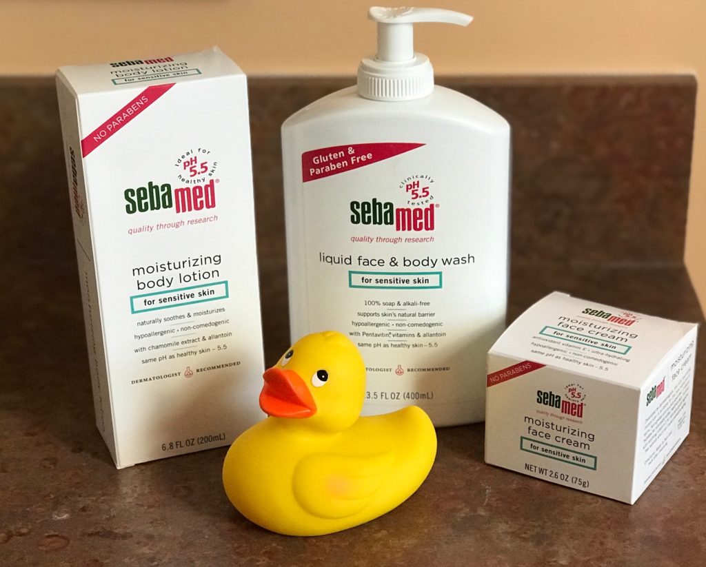 3 SebaMed sensitive skin products, neversaydiebeauty.com