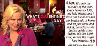 Amy Poehler as Leslie in Galentine's Day episode of Parks and Recreations