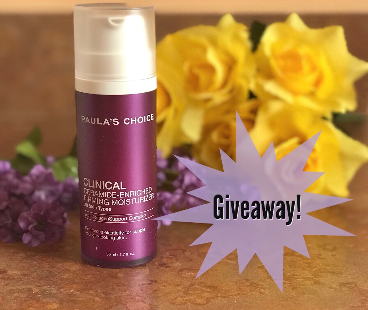 Paula's Choice Clinical Ceramide-Enriched Firming Moisturizer with giveaway sticker, neversaydiebeauty.com