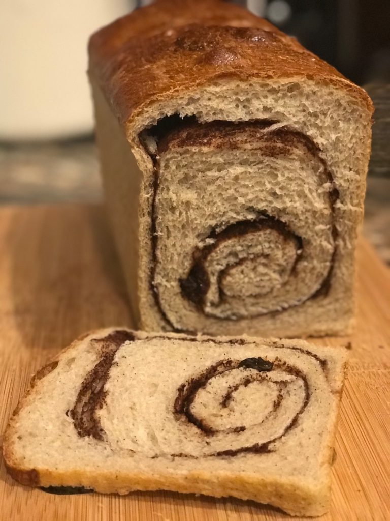 the swirl inside the cinnamon-raisin bread, neversaydiebeauty.com