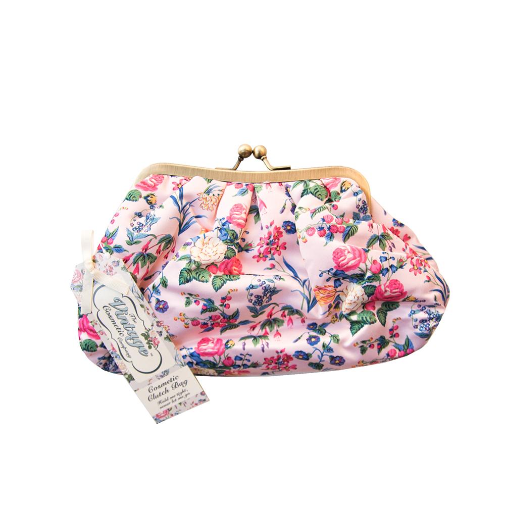 floral clutch makeup bag from The Vintage Cosmetic Company