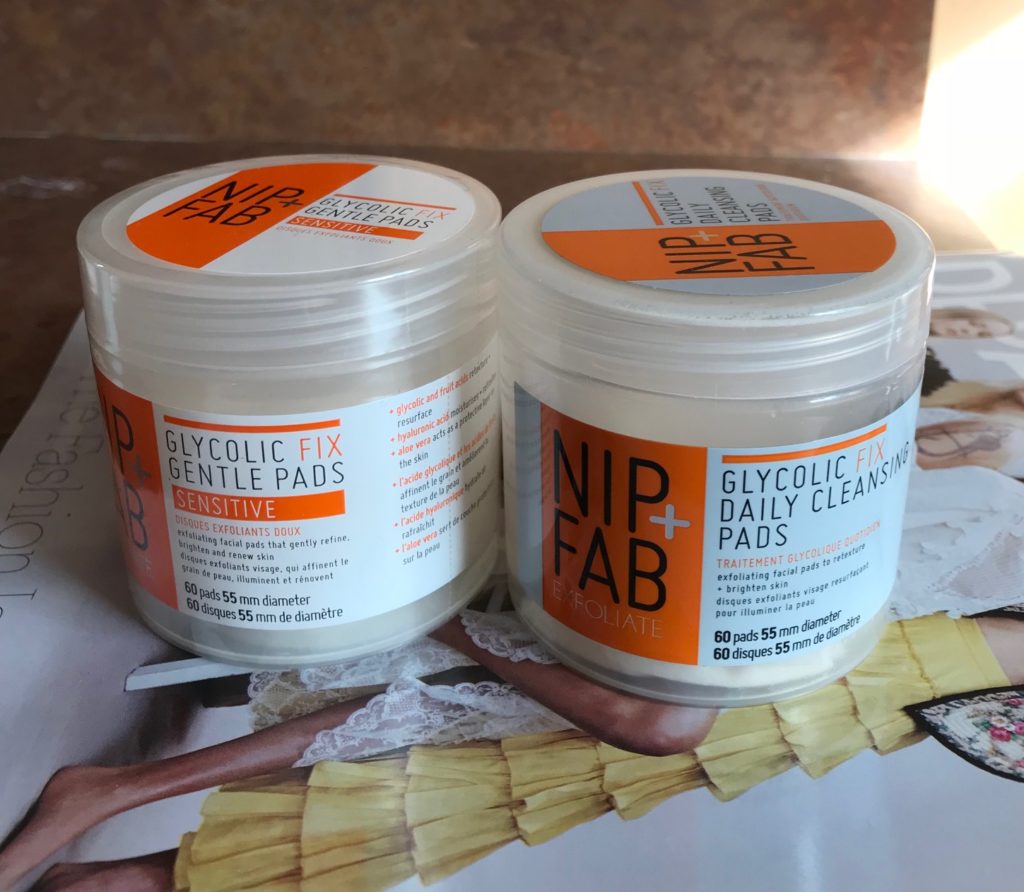 jars of NIP+FAB Glycolic Fix Gentle and Daily Cleansing Pads, neversaydiebeauty.com