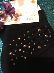 socks with sparkles on the ankle from Target, neversaydiebeauty.com