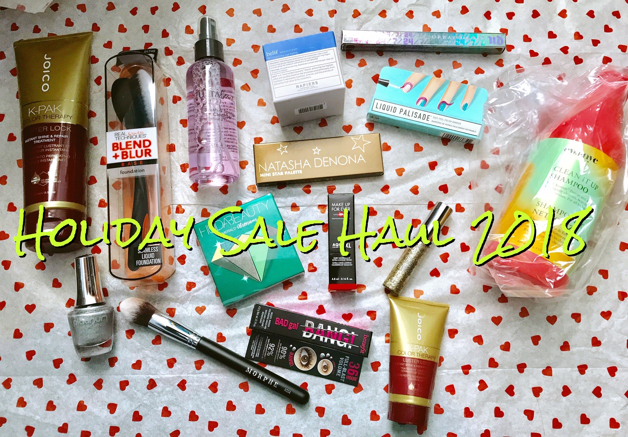 cosmetics that I bought during holiday sales 2018, neversaydiebeauty.com