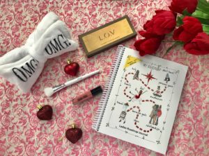 beauty products and journal prizes in Beauty & A Book giveaway, neversaydiebeauty.com