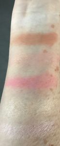 swatches of the LOV Shape x Glow Face Palette, neversaydiebeauty.com