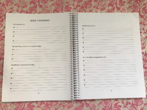week by week pages in the Ladies Roadmap Journal, neversaydiebeauty.com