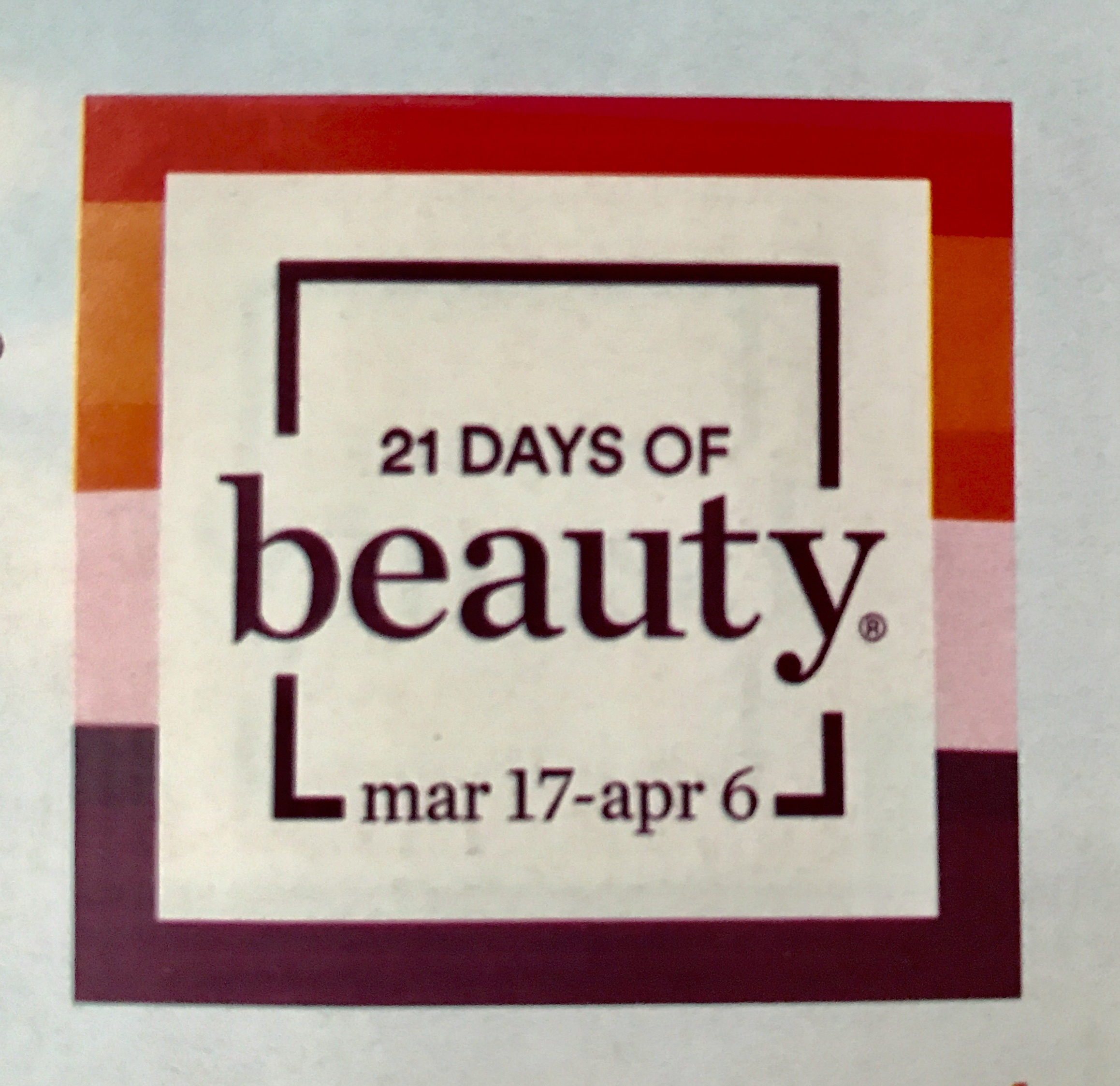 Ulta 21 Days of Beauty logo for Spring 2019, neversaydiebeauty.com