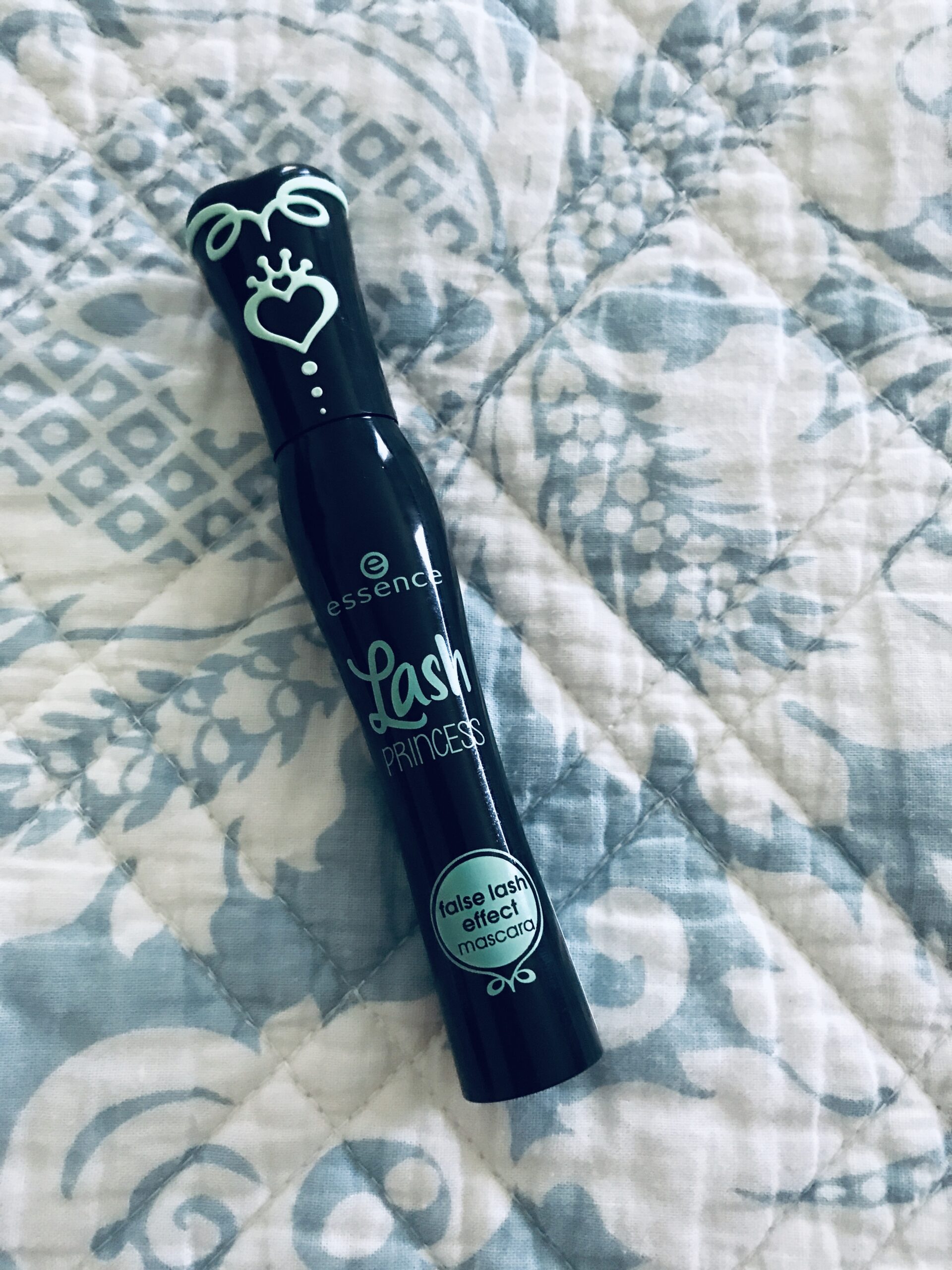 tube of Essence Lash Princess False Lash Effects Mascara, black with teal print