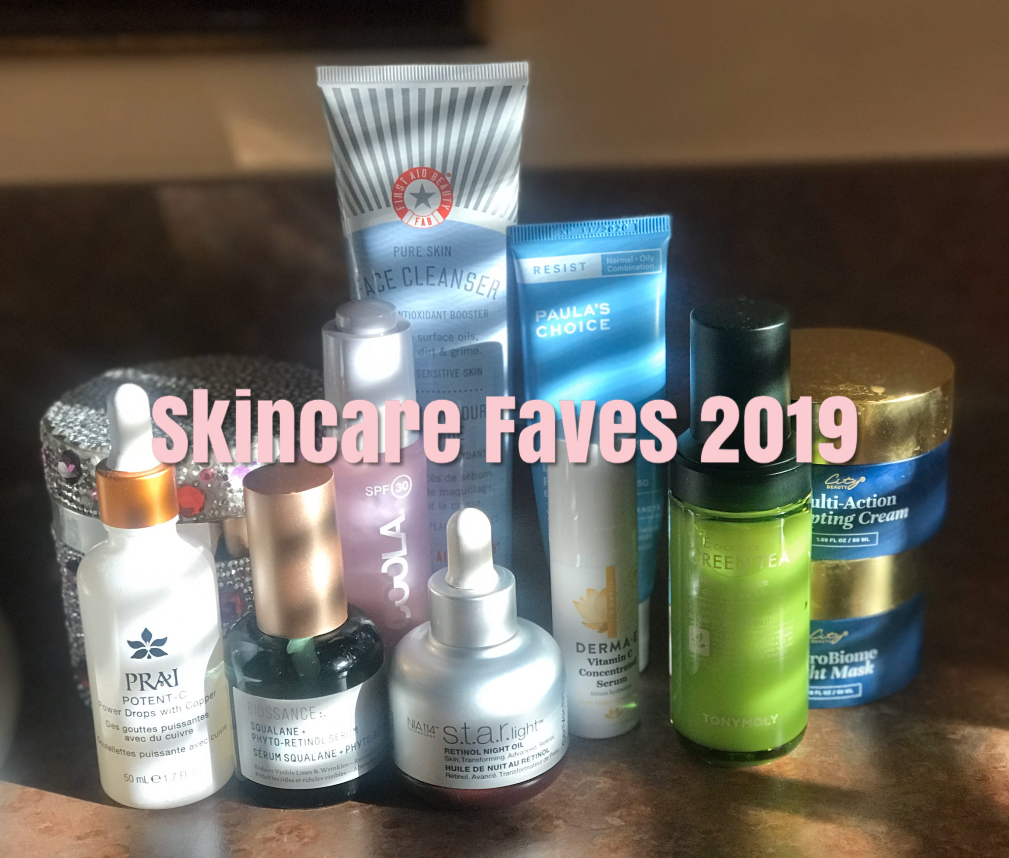 title Skincare Faves 2019 over my favorite facial skincare products